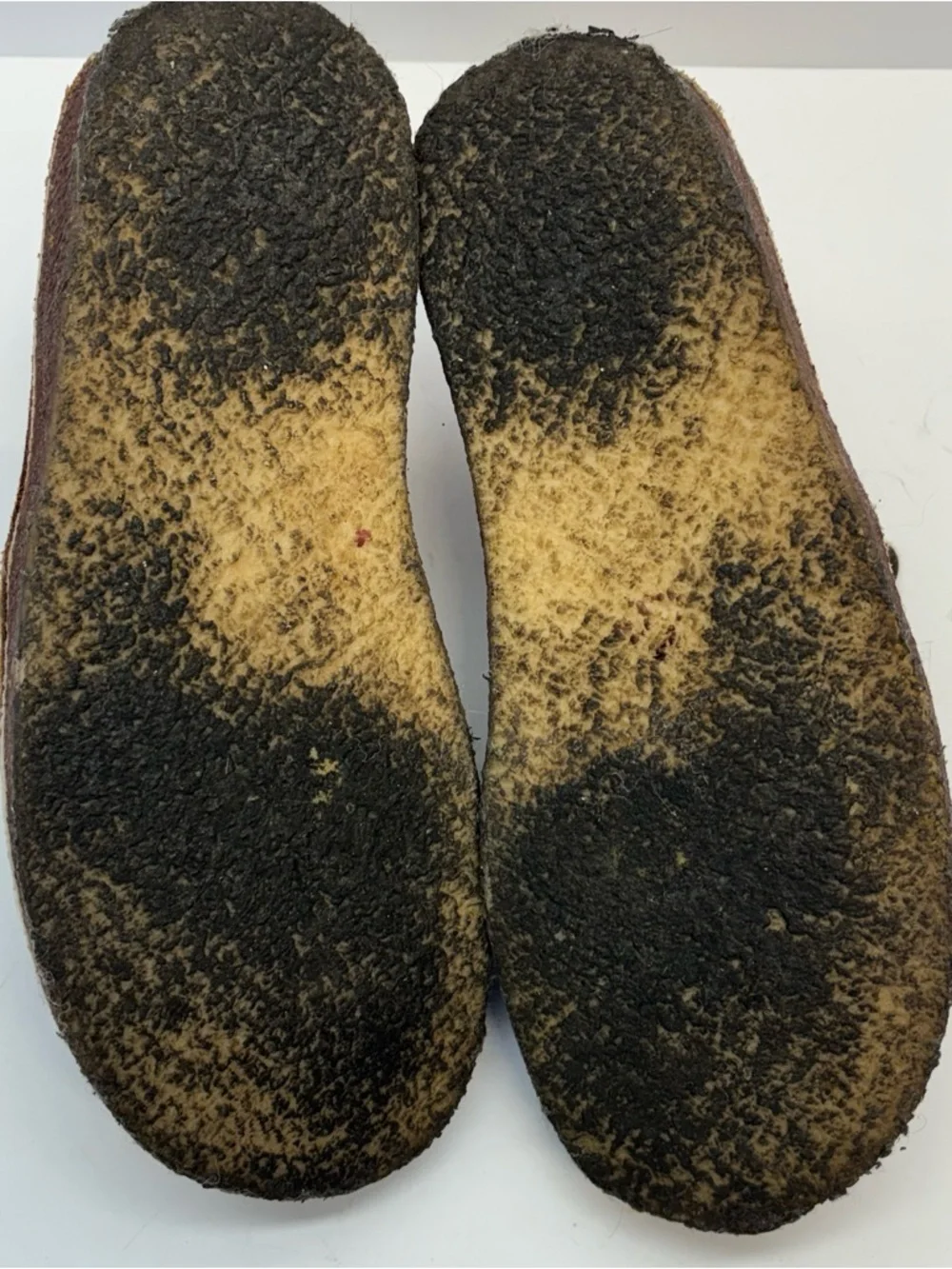 Clarks Originals Desert Trek Men 5.5/W 7.5 Beeswax Leather Center Seam Shoes Vtg